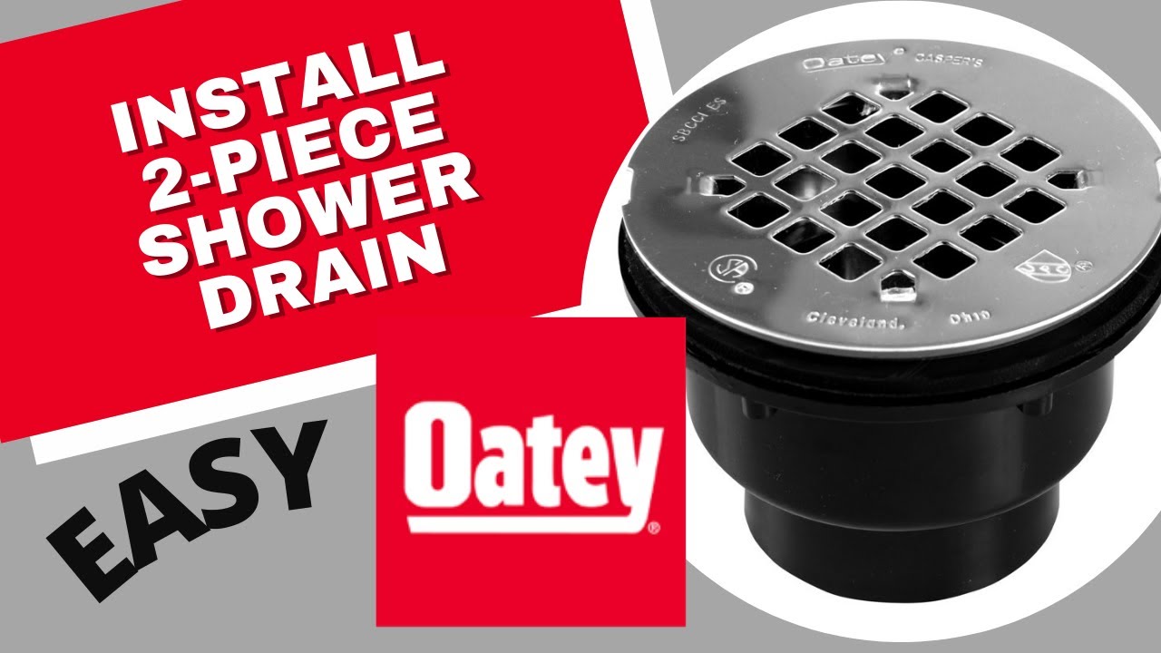 Install Oatey 2 Piece Shower Drain - YouTube