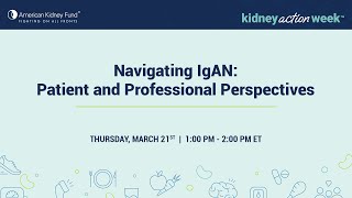 Navigating IgAN: Patient and Professional Perspectives | American Kidney Fund