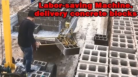How to delivery concrete hollow block automatically instead of manually loading