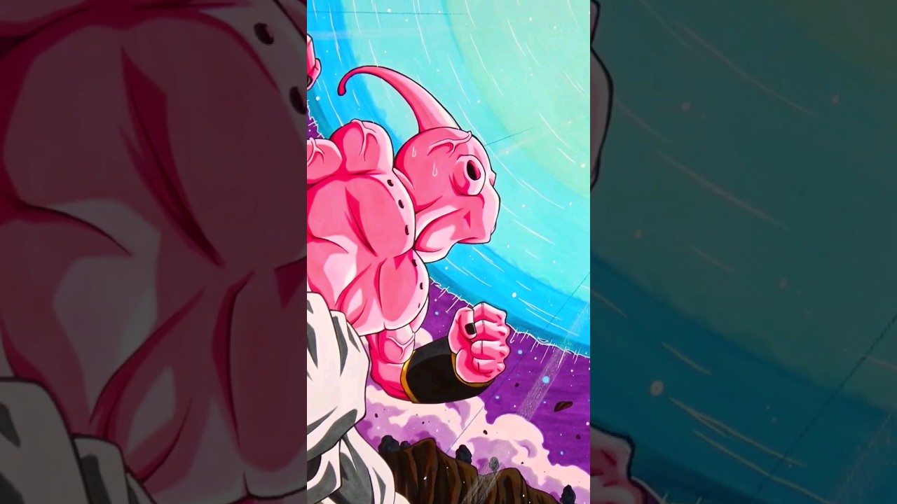 Drawing Goku SSj3 Genkidama vs Kid Buu 