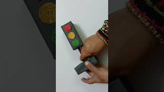 paper craft | how to make traffic lights| school project #shorts