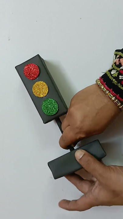 paper craft | how to make traffic lights| school project #shorts