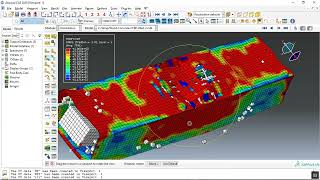 Simulation air blast analysis of a composite column(wood-concrete-CFRP) in Abaqus
