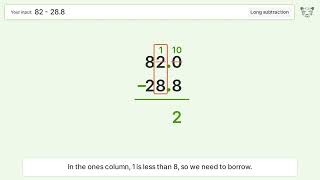 Details Long Subtraction Problem 82-28.8: Step-by-Step Video Solution News