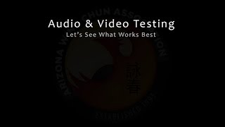 Audio and Video Testing Experiment