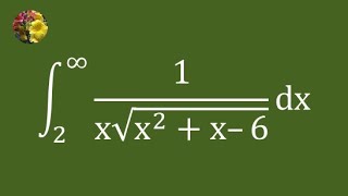 Evaluating the improper integral using must know basic techniques