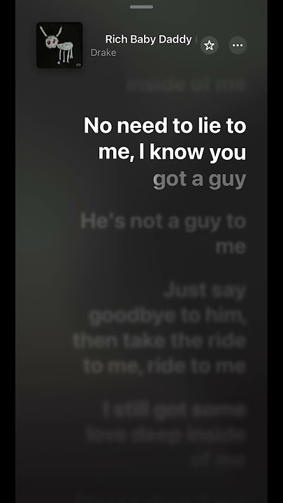 Drake - Rich Baby Daddy #sexyyred #sza #lyrics