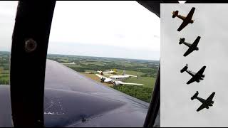 Beechcraft Model 18 and T-6 formation flight