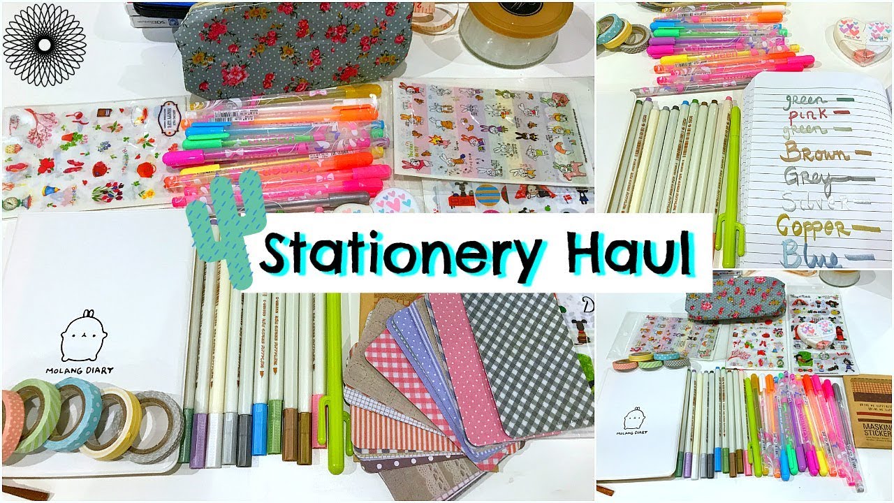 Cheap Stationery Haul Pens, Markers, Stickers, Washi tape YouTube