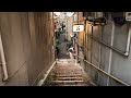 Walking through an old local neighborhood in Osaka, Japan