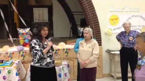 Christine Pina gets honored at Aztec sr ctr