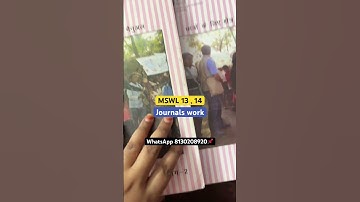 IGNOU msw journals 13 + 14 Hindi medium #ignoumswl #ignoumswljournals