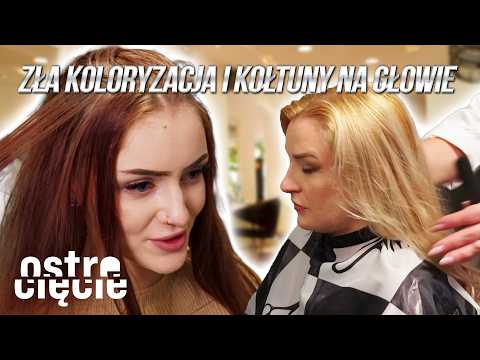 KLIENTKA MIAŁA NIERÓWNO POFARBOWANE WŁOSY❗| Ostre cięcie