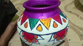 Wedding Pot Painting | Wedding Pot Decorations | Easy Pot Painting | @therthugal