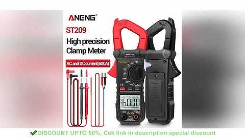 ANENG ST209 Digital Multimeter Clamp Meter 6000 counts True RMS Amp DC/AC Current Clamp tester Meter