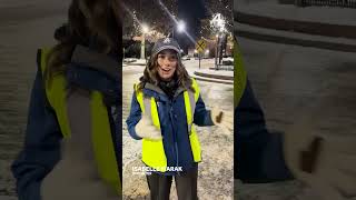 Icy conditions on the roads in Greenville, South Carolina after snowstorm