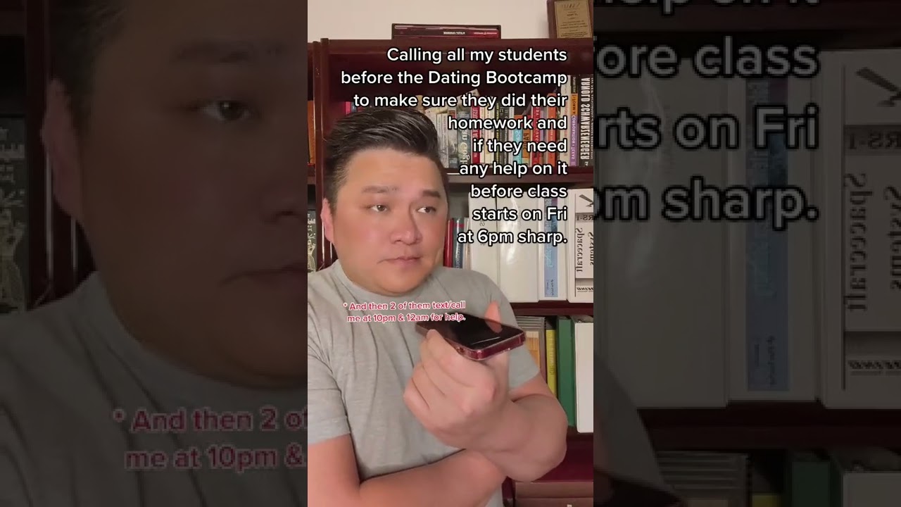 Dating Coach: Assigning homework before the dating bootcamp