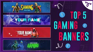 Top 5 Gaming  Banner Pack For pixellab | Fully Unlocked