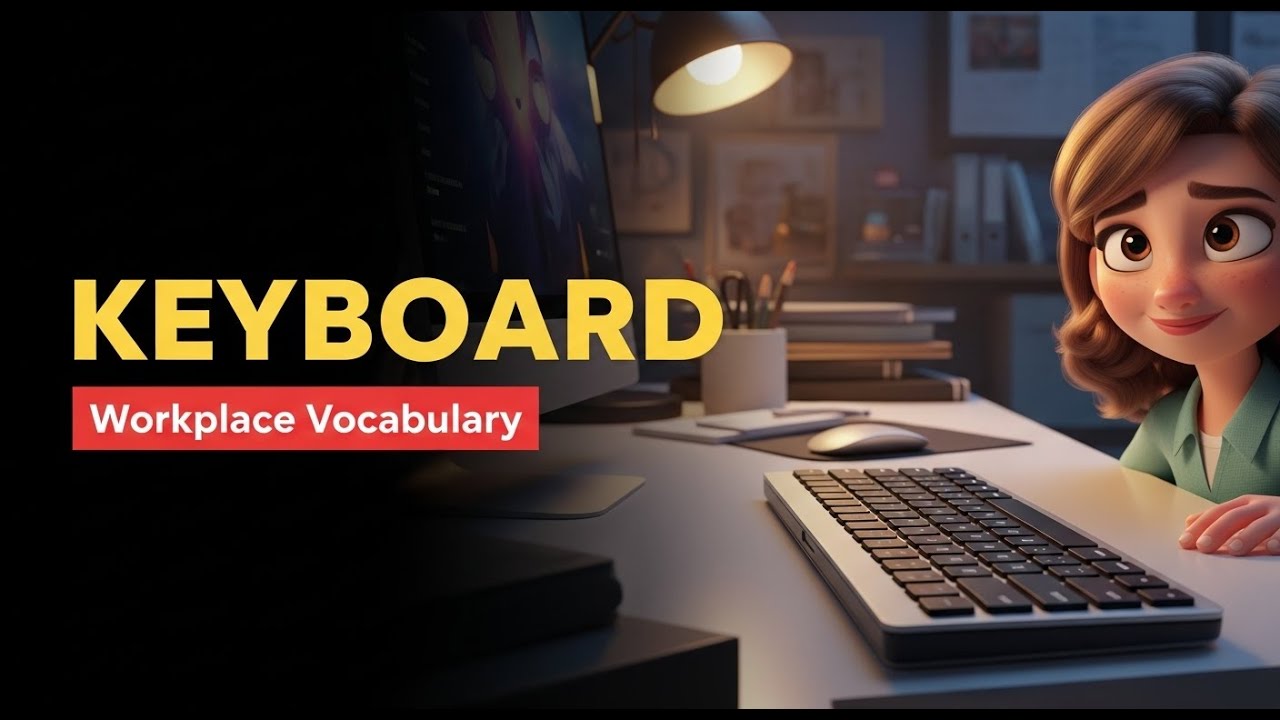 Learn English Pronunciation: Keyboard & Essential Workplace Vocabulary ...