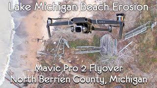 Drone Lake Michigan Beach Erosion: Quick Look at Massive Landslides and Destroyed Property