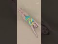 Boryana Kaleyn’s hoop routine at #Paris2024 in the rhythmic gymnastics individual all-around.🥈