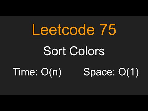 Sort Colors - Leetcode 75 - Python