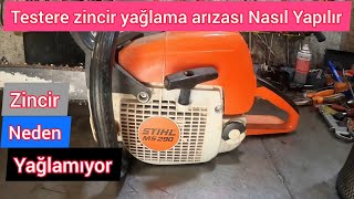 Stihl Ms 290 Motorlu Testere Zincir Yağlamıyor / Stihl Ms 290 Chainsaw Does Not Lubricate The Chain