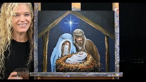 NATIVITY GNOMES- Learn How to Draw and Paint with Acrylics- FUN Holiday Paint and Sip at Home
