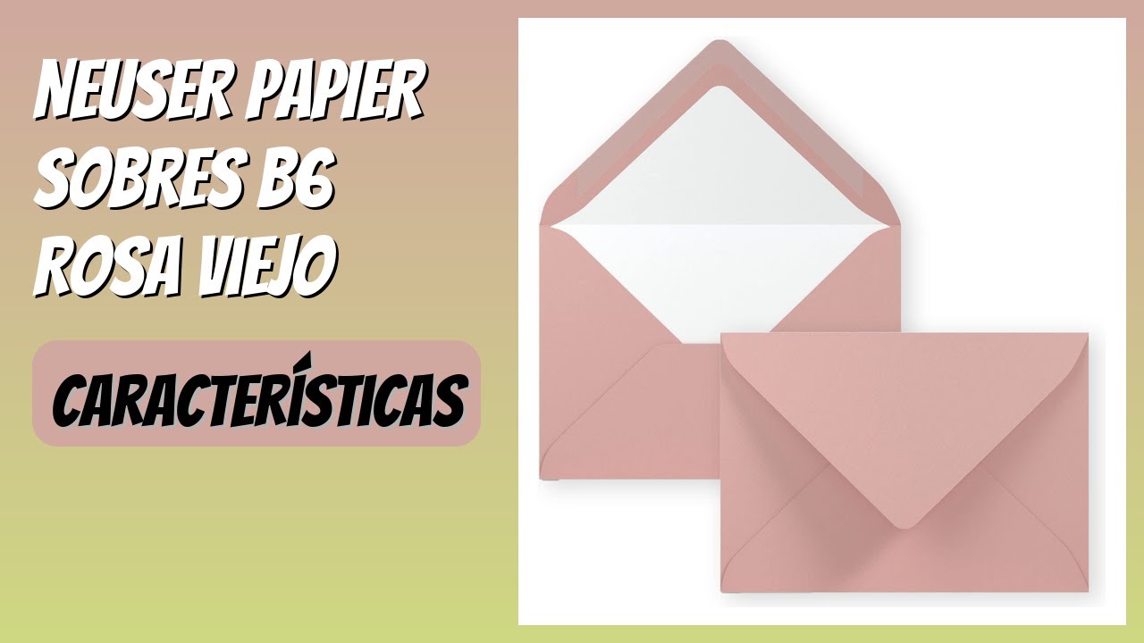 RESEÑA (2026) : NEUSER PAPIER Sobres B6 Rosa viejo. DETALLES