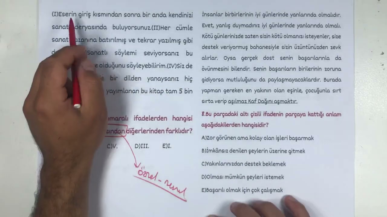 Sözcükte ve Cümlede Anlam / DENEME / RÜŞTÜ HOCA