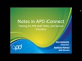 Notes in apd iconnect