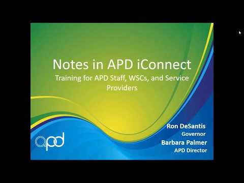 Notes in APD iConnect