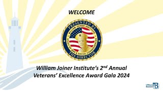 William Joiner Institute's 2nd Annual Veterans' Excellence Award Gala 2024