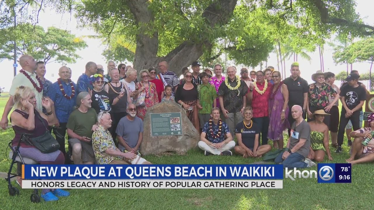 New plaque unveiled to honor Queen’s Surf Beach