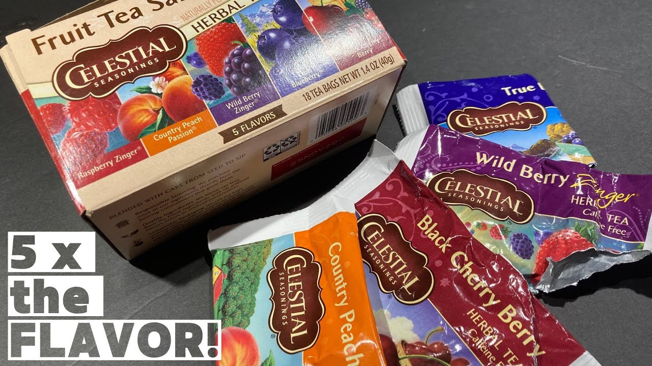 In Hand Review of Celestial Seasonings Fruit Tea Sampler Herbal Tea ...