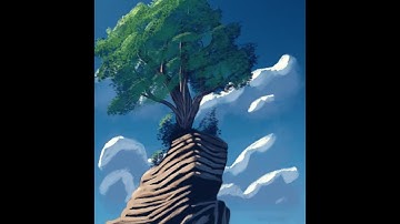 Procreate Timelapse: Tree on Rocks (Following James Julier Art Tutorial)
