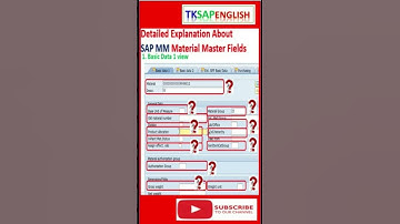 SAP S/4 HANA MM Material Master Detailed Explanation ( Basic Data 1 View )