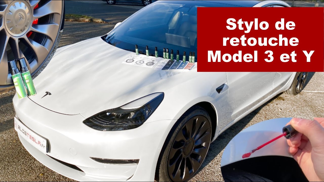 Stylo retouche peinture et jantes pour Tesla Model 3 et Model Y 