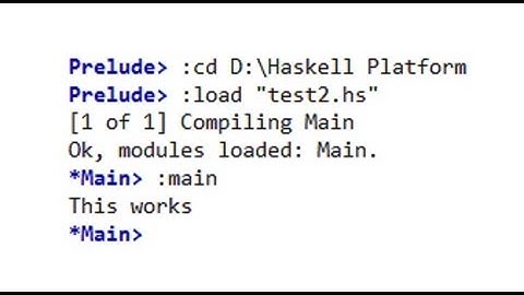 Haskell WinGHCi first program
