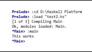Haskell WinGHCi first program