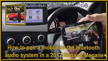 How to pair a mobile to the bluetooth audio system in a 2012 Renault Megane
