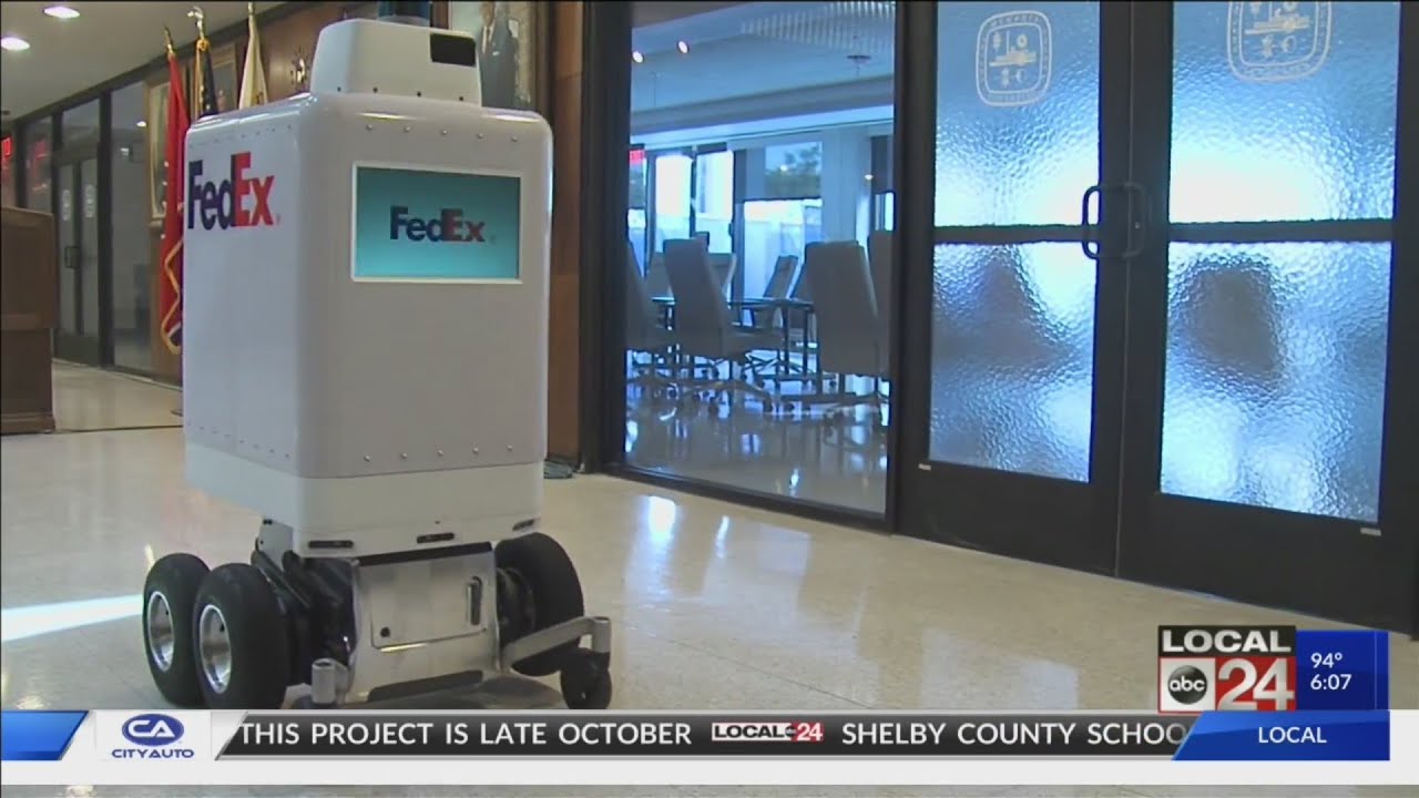 FedEx Same day Delivery Bot Makes Appearance In City Hall YouTube Fedex same day delivery bot makes appearance in city hall youtube