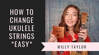 HOW TO RESTRING A PIN BRIDGE UKULELE *EASY* | Milly Taylor