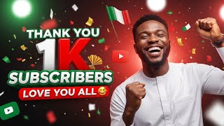 Thank You For 1K Subscribers Much Love From Me To You