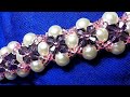 Браслет из бусин и биконусов. Bracelet of their beads and bicones. حبة وخاتم سوار