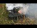 танк КВ-2 сделал из пластилина, взорвал петардами, World of Tanks