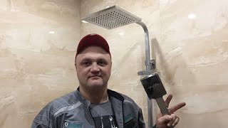 RAIN SHOWER. How to assemble and install such a mixer