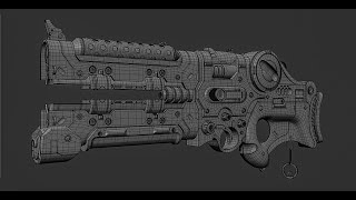 3ds Max Hard Surface Modeling: Fix segment Gun Concept 02 Update