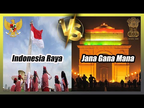 Indonesia Raya vs Jana Gana Mana | INDONESIA vs INDIA National Anthem (Independence Day Tribute)