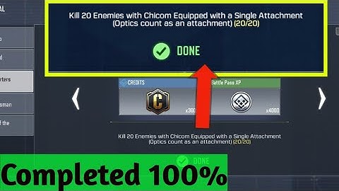 Kill 20 enemies with Chicom equipped with a single attachment (optics count as an attachment)